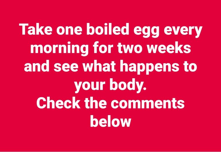 Take one boiled egg every morning for two weeks and see what happens to your body.