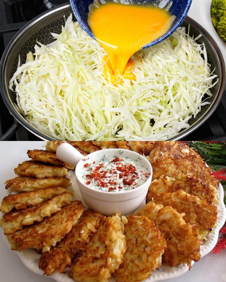 Cabbage Fritters with Yogurt-Dill Sauce