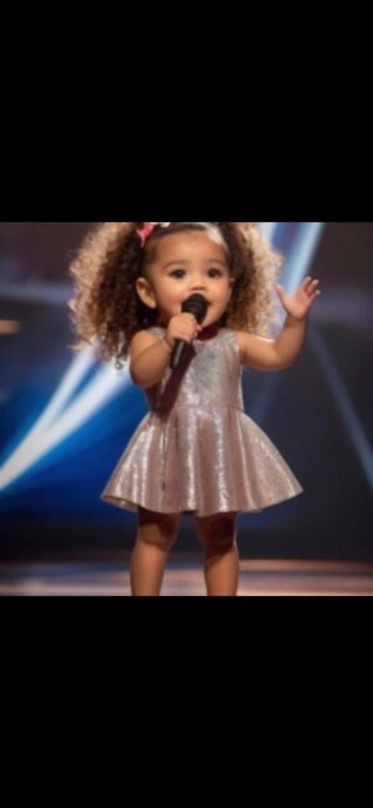 In 1 day, 120,000,000 million people watched. This is an amazing voice! When this three-year-old girl started singing a 45-year-old song, the crowd’s jaws dropped.