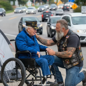 94-Year-Old Veteran Was Living In A Tent On The Highway Until A Biker Helped Him!