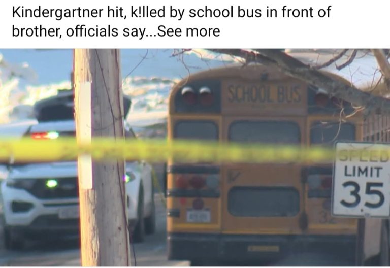 Kindergartner hit, by school bus in front of brother, officials say…See more