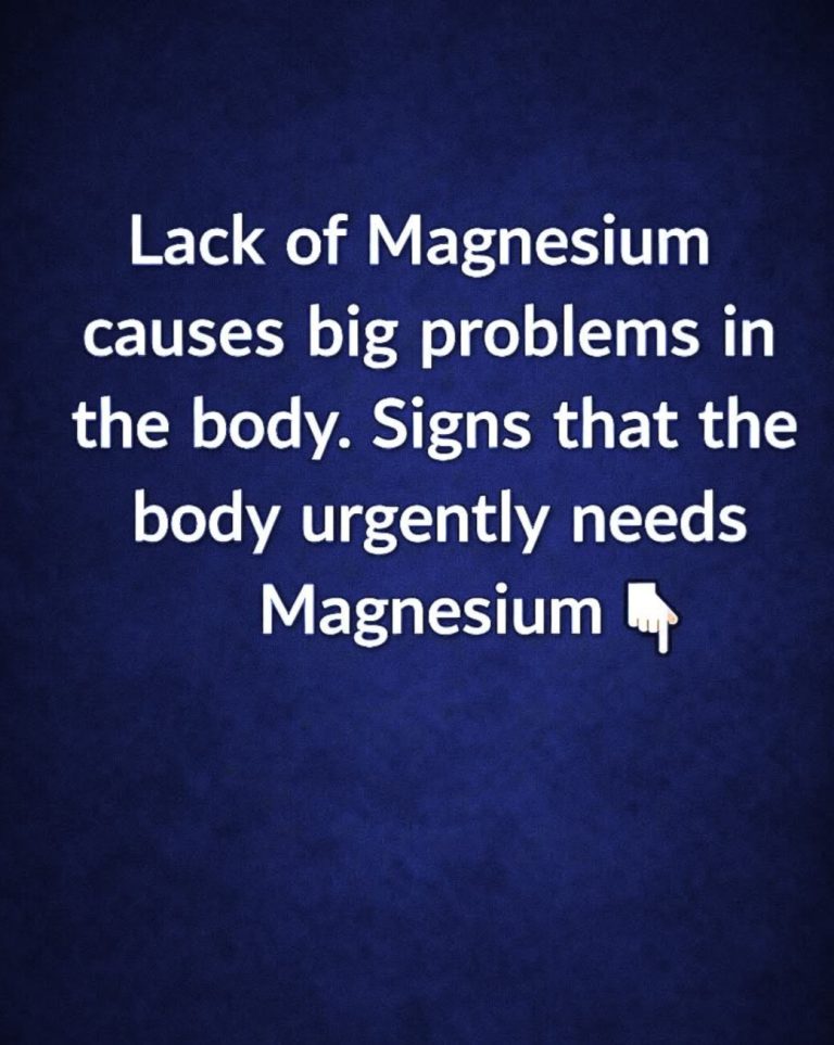 Lack of magnesium…