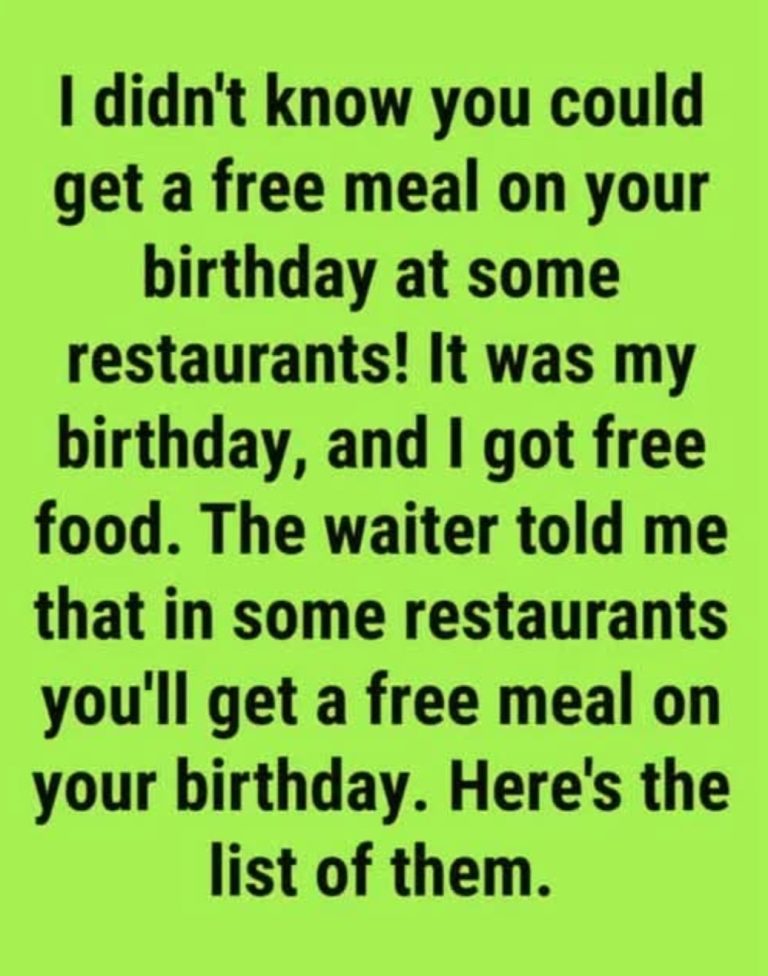 Celebrate Your Birthday with Free Meals at These Popular Restaurants