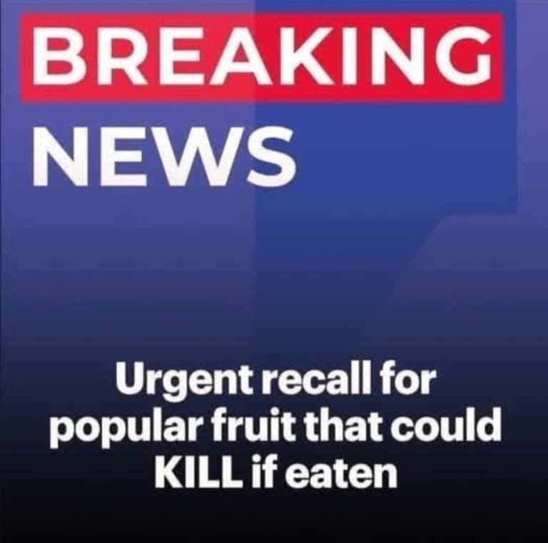 Urgent recall for fruit sold in multiple